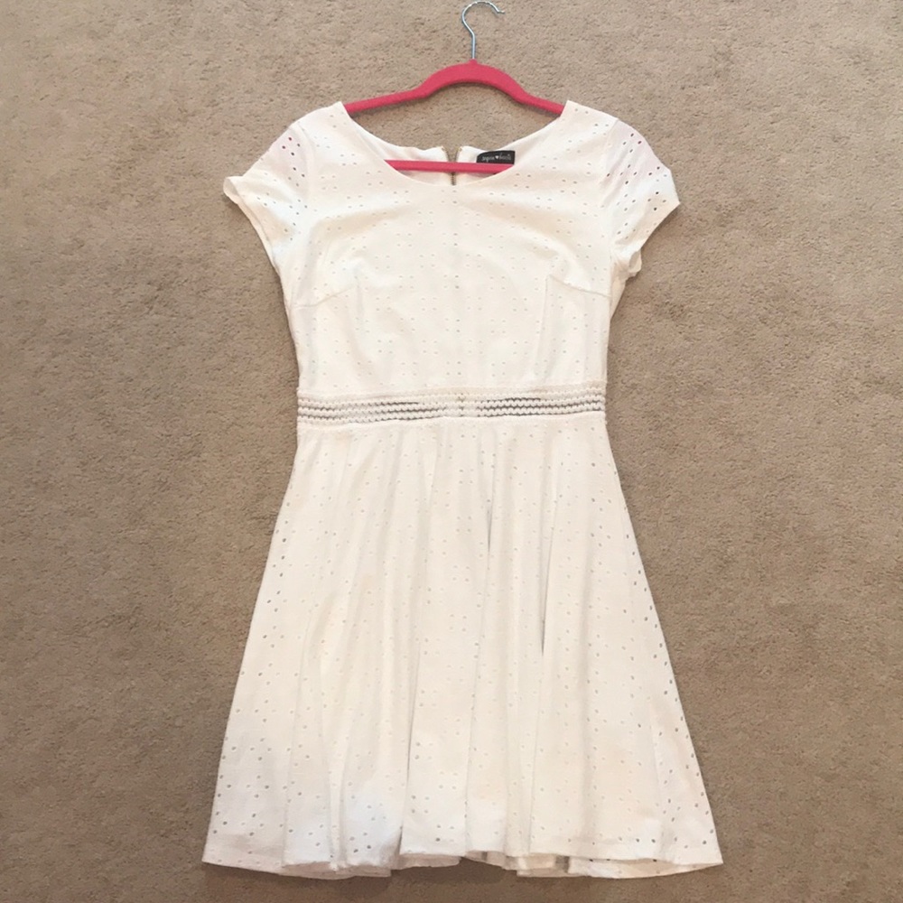 Juniors Illusion-Waist A-Line Dress